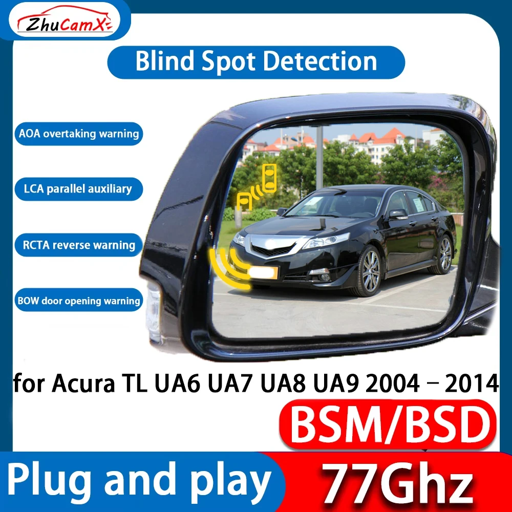 ZhuCamX DSM BSD Blind Spot Detection Monitoring Ultrasonic Warning Lane Assist System For Acura TL UA6 UA7 UA8 UA9 2004–2014