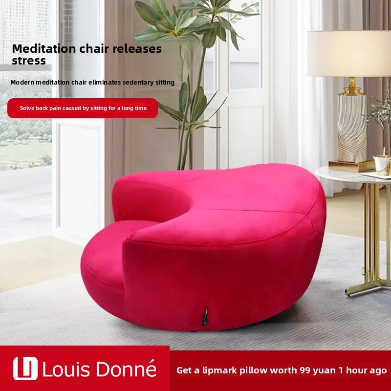 Modern and comfortable Japanese tatami tea chair cross-legged meditation sofa, yoga music wooden