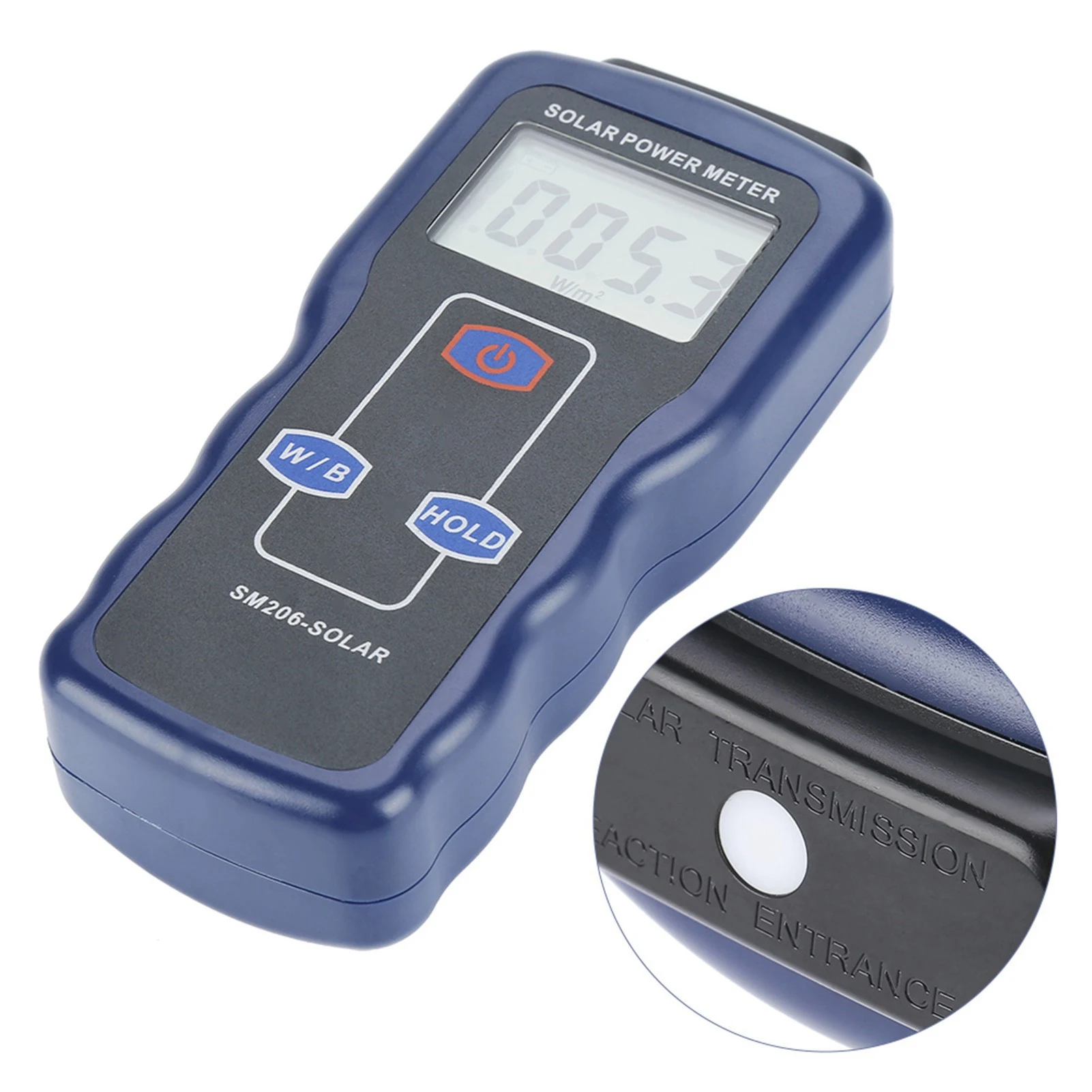 SM206 Digital Solar Power Meter Sun Light Radiation Measuring Testing Instrument Solar Power Meter Solar Power Energy Meter Sola