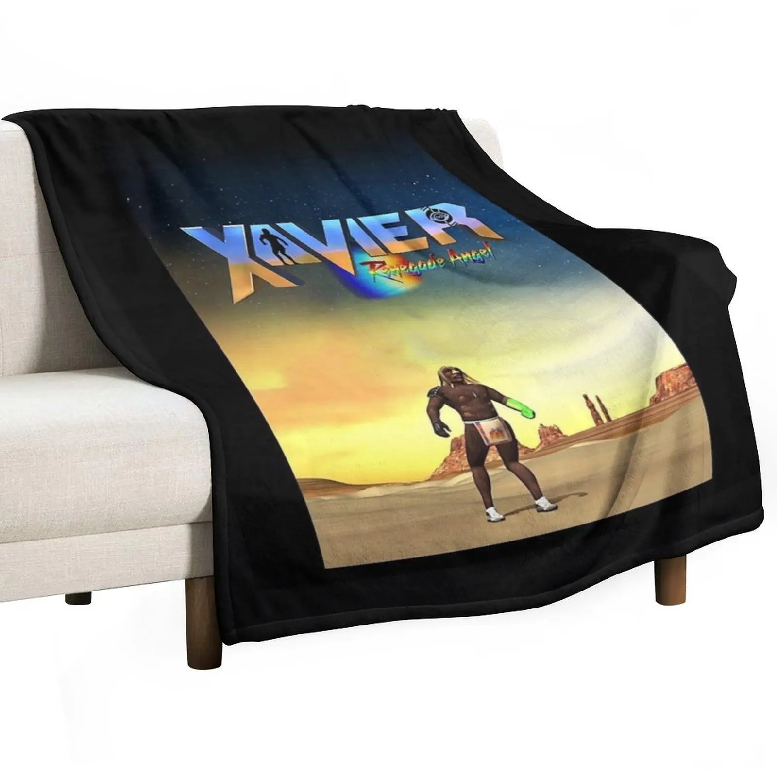 

Xavier Renegade Angel Graphic T-Shirt Throw Blanket Soft Comfort Blanket for Reading Watching TV