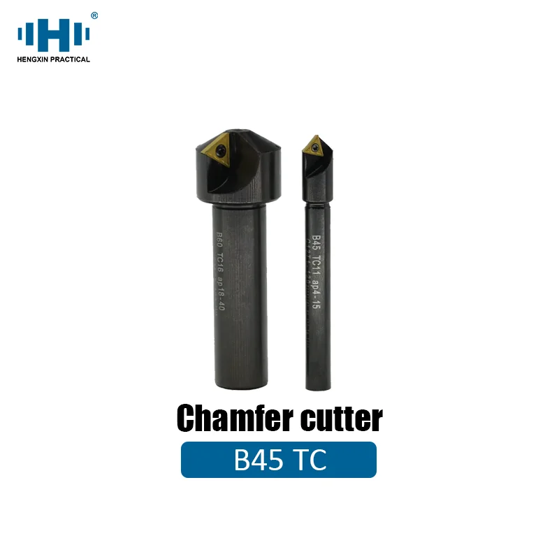 

HENGXIN Chamfering Cutter Countersink Bar Indexable Chamfer Milling Tool B45 B60 Degree TC C12 C16 C20 C25 Spot Drilling CNC