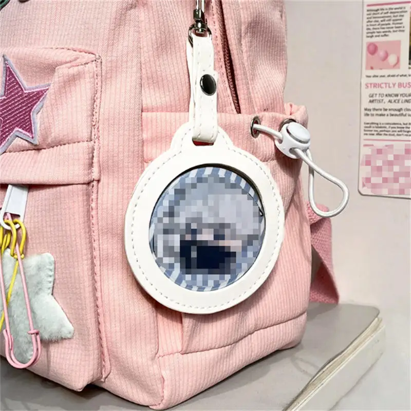 

Universal New HOT 58/75mm Round Badge Protective Case Transparent Window Fan Supplies Waterproof Display Bag Hangable Portable