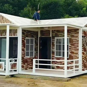 Small Folding House Customizable, prefabricated container, 20 feet, 40 feet, 3 bedrooms, bathroom, kitchen, living living room, expandable houses 6 Main Sales House Container Prefabricated - №5