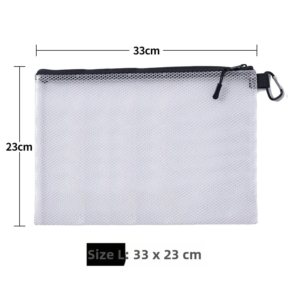 Multi-Purpose Mesh Storage Bag Visible/Transparent Waterproof Mesh Pouch Multi Sizes Durable Storage Bag Organizer For Tools