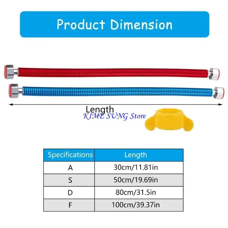 حزمة L5BD من 2 مرنة 304 موصل سخان الماء الفولاذ المقاوم للصدأ موصل الساخنة والباردة مداه #6