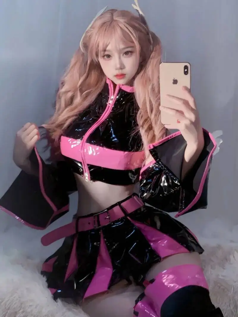 Quente sexy saias femininas 2025 nova moda molhada cosplay traje liliel terno de treinamento cosplay traje asas anime traje 6hmy