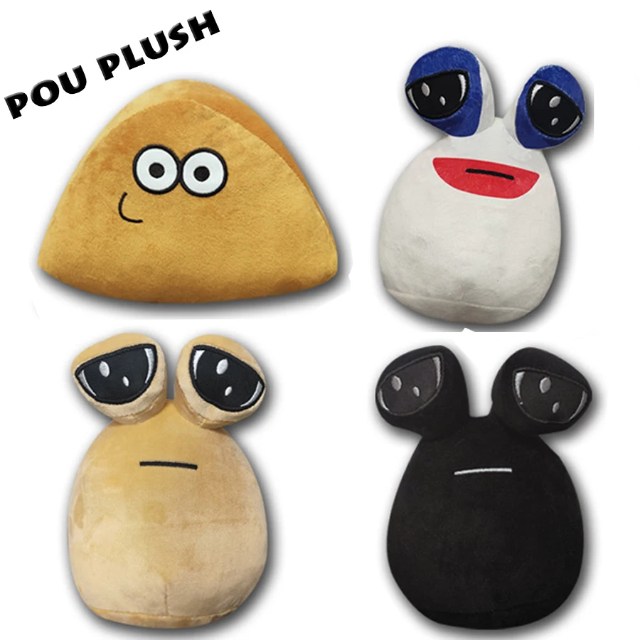 New color Pou Plush Cartoon Alien Toy Kawaii Stuffed Animal Doll Hot Game Figure Gifts for Fans