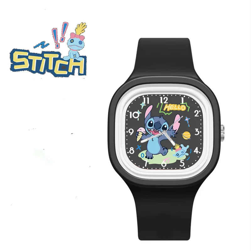 Disney Anime Stitch Orologi per bambini Orologi Kawaii Lilo & Stitch con scatola cinturino in silicone Ragazzo Ragazza Regali di compleanno per bambini