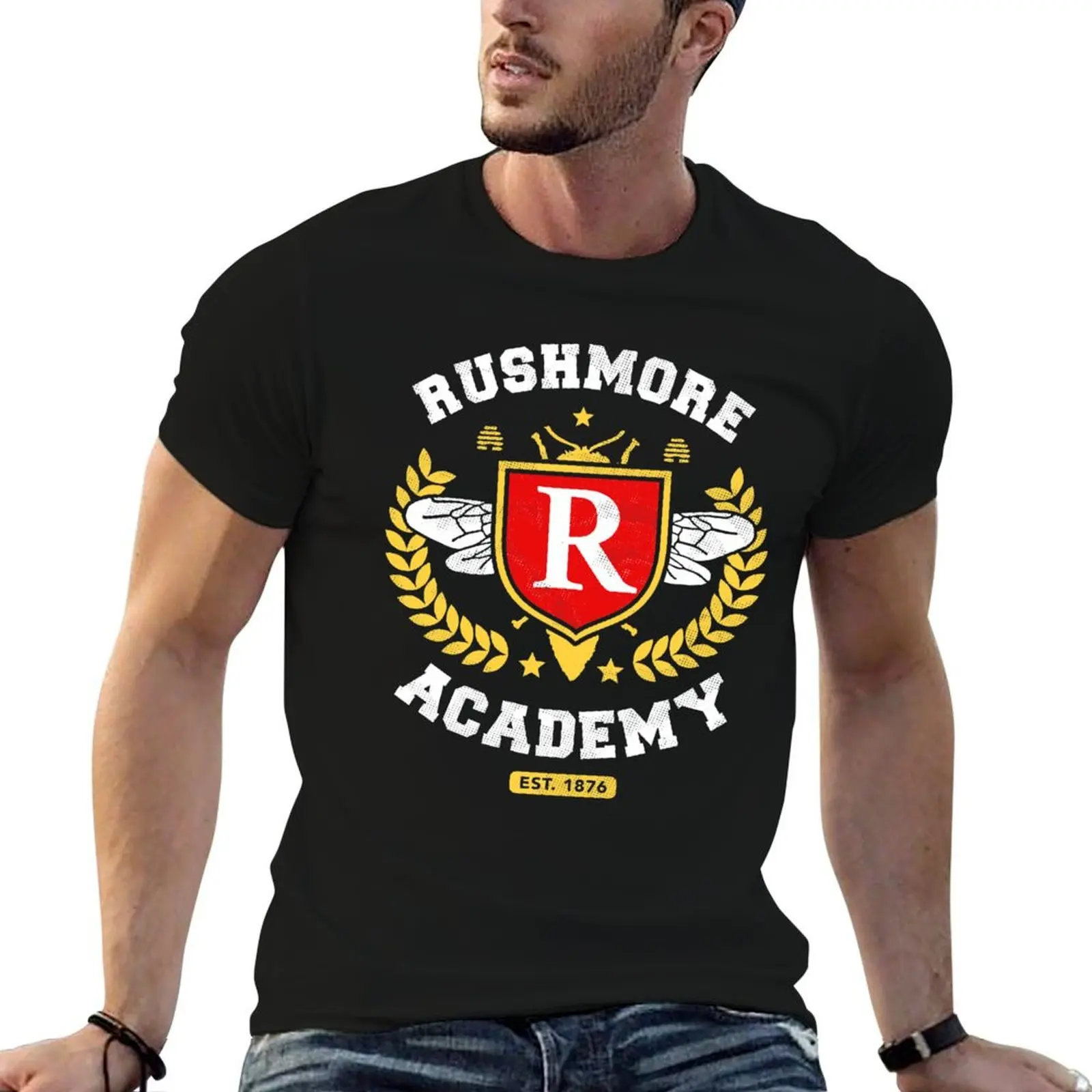 

Rushmore Academy T-Shirt g man t shirts for men t shirts for man graphic tees cotton t shirts high quality T-Shirt