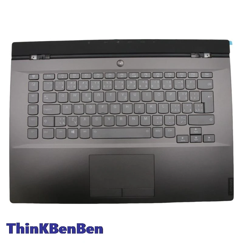 Imagem -01 - Czech Black Keyboard Upper Case Capa Palmrest Shell para Lenovo Legion Y740 15ichg 15irh g 5cb0s16447 cz