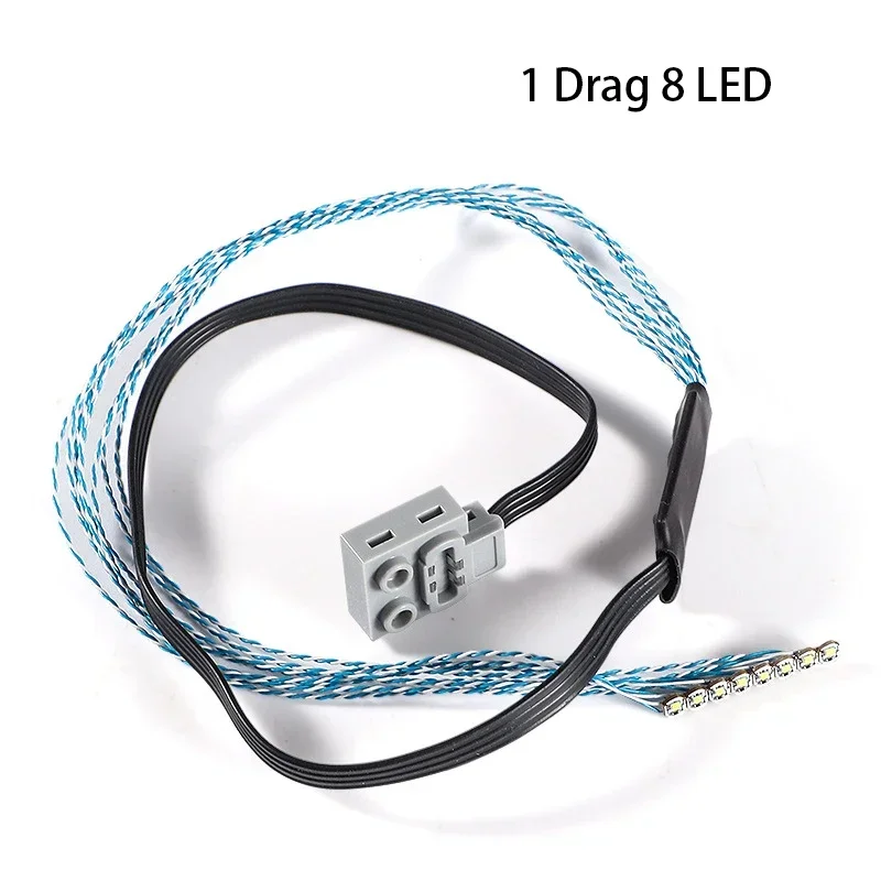 1 Drag 8 LED Return Motor M XL L Motor Servo Power High-Tech PF 8293 8883 Model Building Blocks Compatible With LEGO