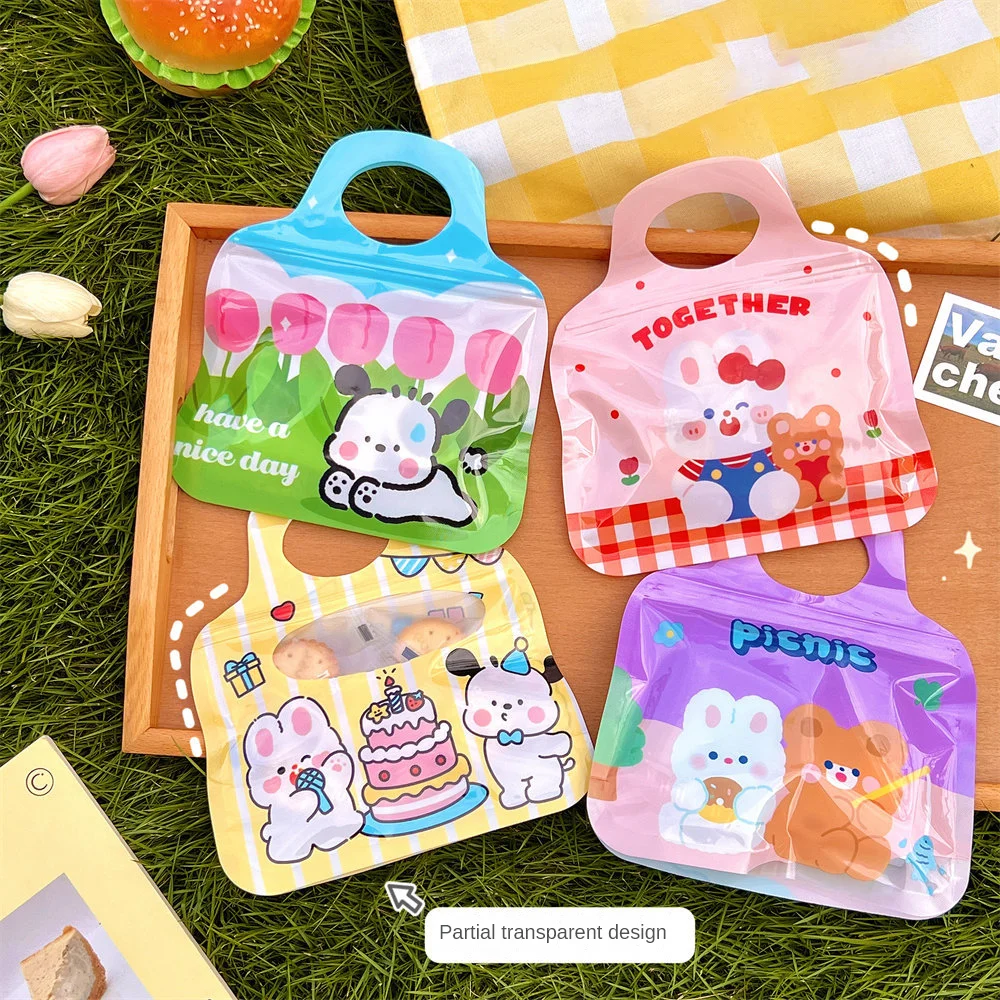 10/40 Pcs Cute Sealed Pocket Cartoon Sealed Bag Handheld Storage Bag Children's Day Gift Packaging Bag Self sealing Bag