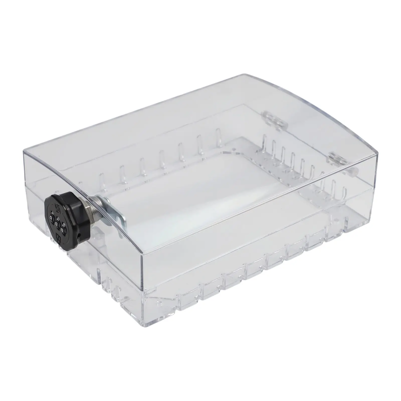 Wall Mounted Thermostat Lock Box with Combination Lock Enclosure to Prevent Tampering and Protect Thermostat Settings