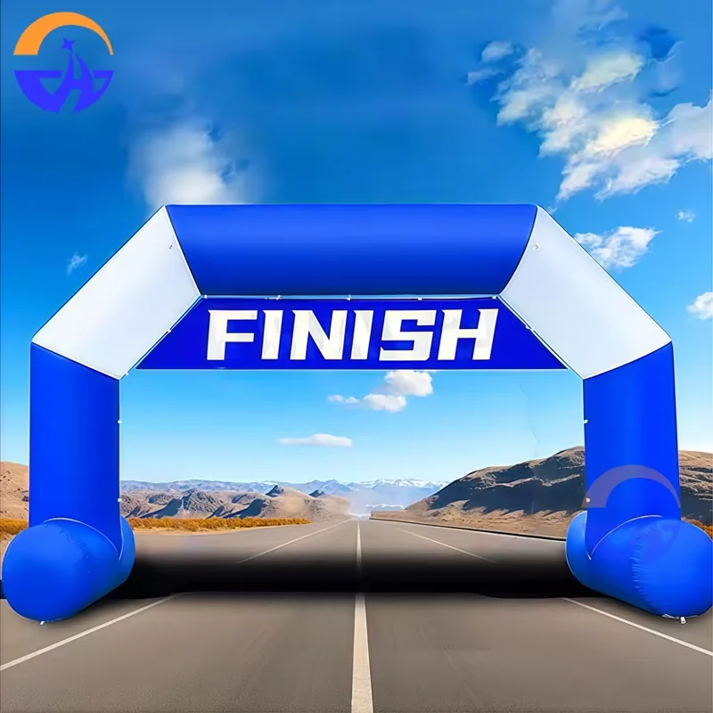 Outdoor Inflatable Race Arch Hexagon Start Finish Line with Blower for Sports Events Advertising And Commerce Decorations