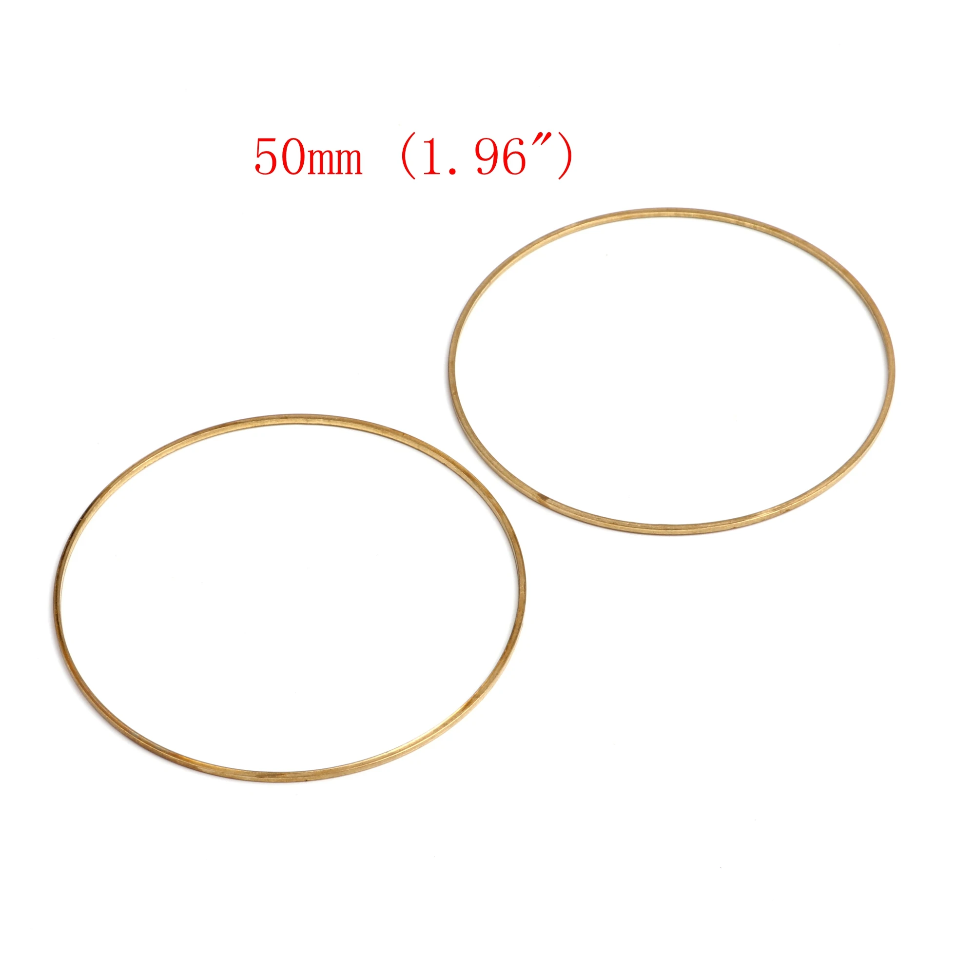 Hammergeprägte Messinganhänger, ringförmige Verbinder, Zubehör für DIY-Ohrringe, Halsketten, Armbänder, Schmuckherstellung, Schmuckzubehör – Detail 6