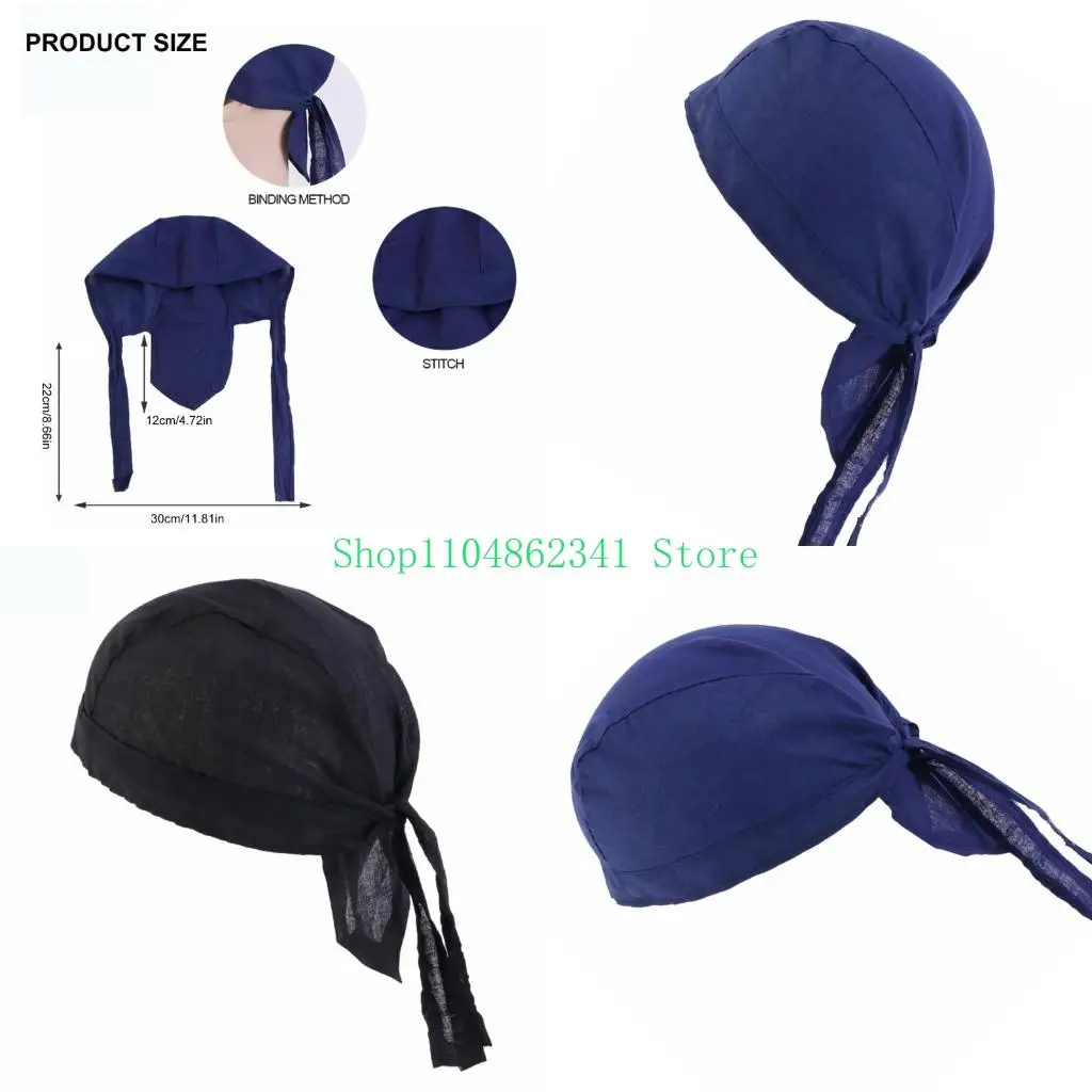 

5asd Multipurpose Chefs Hat Adjustable Bandana Design Hat Kitchen Cooking Hat Headgear For Restaurant Bakery Kitchen Supply