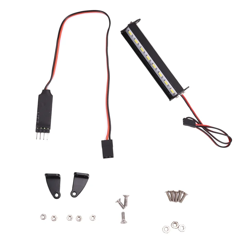 

WOWFU-RC Car Roof LED Light Bar Adjustable Mode For 1/10 Crawler SCX10 Wraith Capra TRX4 TRX6 CC01