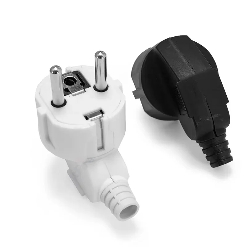 EU Plug Replacement Adapter 4.8mm Male Replacement Outlets Rewireable Electeic Socket Euro Connector For Power Extension Cable