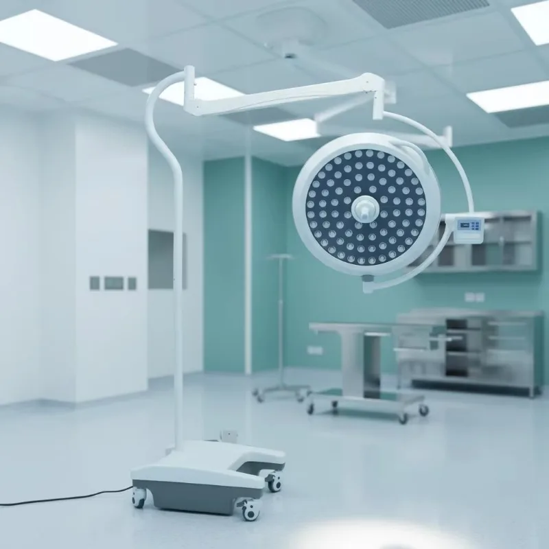 Mobile electric LED shadowless surgical lamp, adjustable color temperature 80 bulbs, high color rendering index 90 CE certified