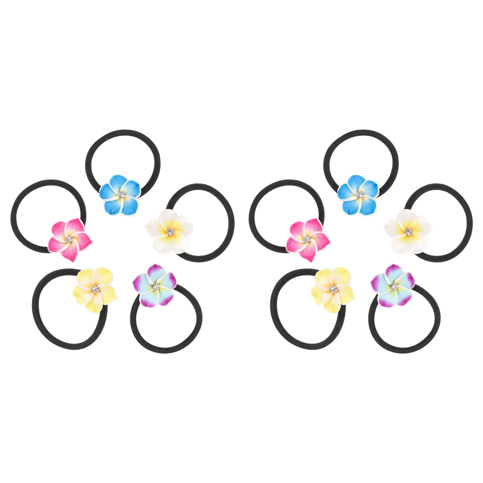 

10Pcs Sparkly Hair Ties Elastic Hair Bands with Flower Design for Girls Women Perfect for Ponytail Braids School Dance Outfit