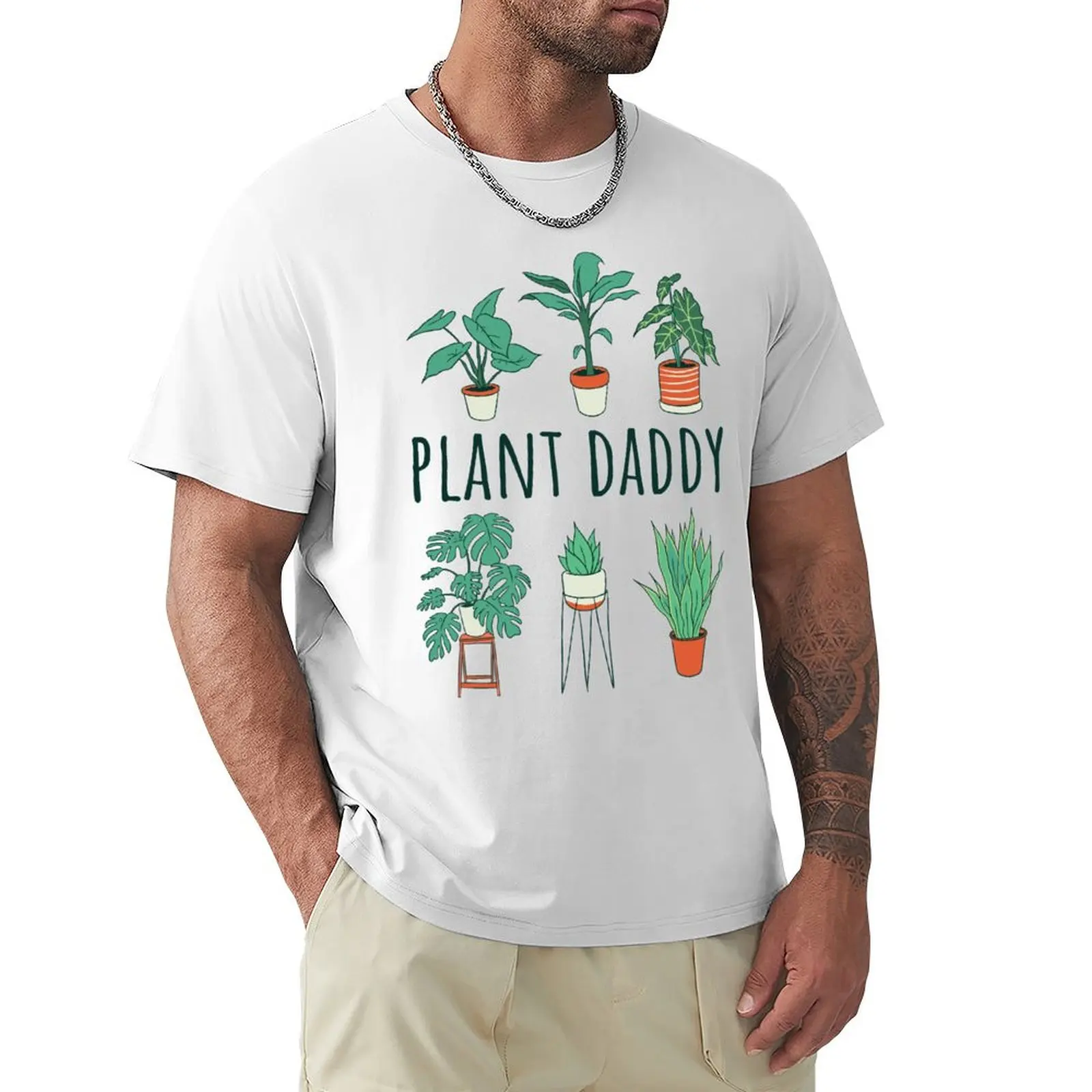 

Plant Daddy V T-shirt vintage plus size tops anime clothes plus sizes slim fit t shirts for men