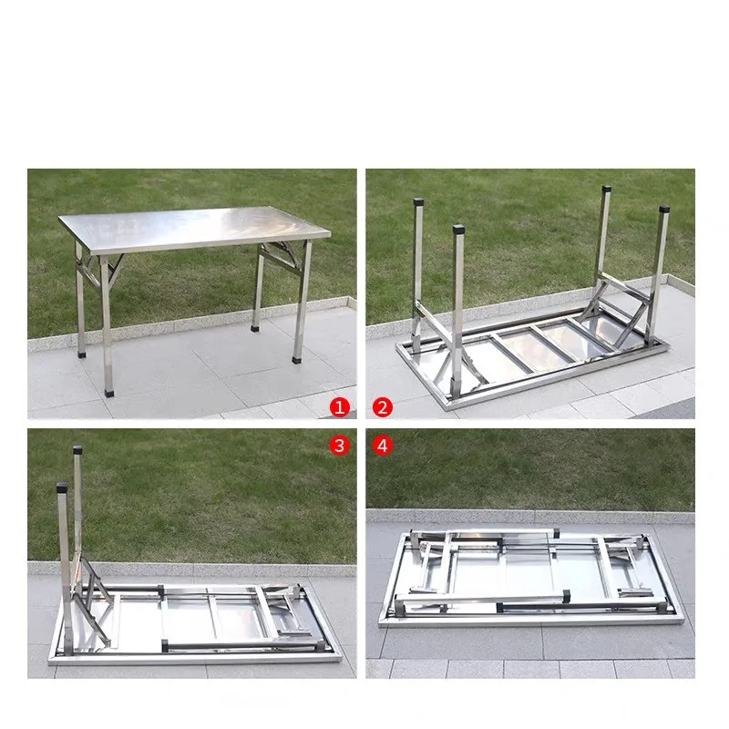 Stainless Steel Table, Garden table, folding picnic outdoor Table, beach table, portable Travel table, weatherproof