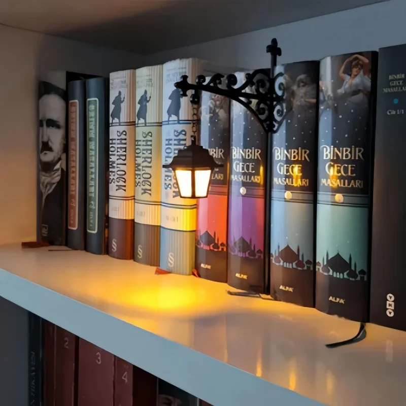 Warm Glow Bookshelf Library Lantern Mini Hanging Desk Night Lamp for Home Study Reading Nook Perfect Bookworm Gift view 3