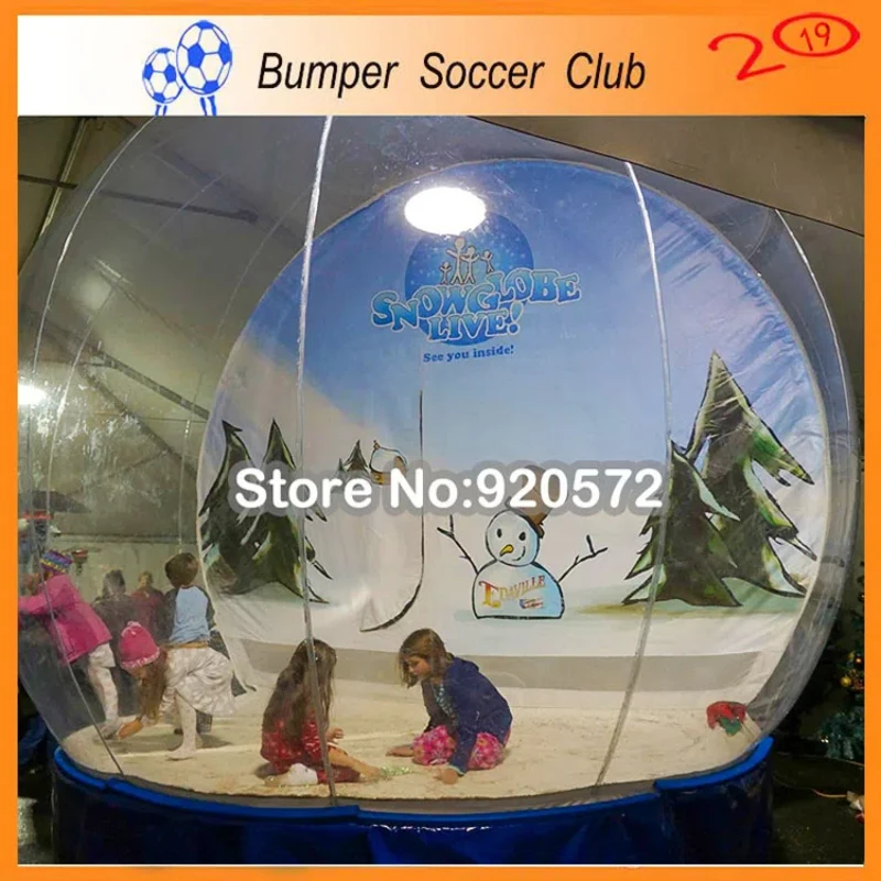 ¡Para puerta! Globo de nieve gigante de 2m/3m/4m/globo de nieve inflable gigante/bola de globo de Navidad inflable transparente de cristal