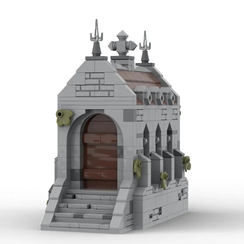 

MOC Graveyard Tomb Small Particle Building Blocks Haunted Brick Mini Model Building Set 492pcs
