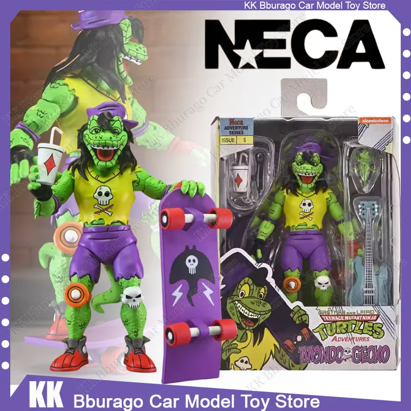 Genuine Neca Tmnt Mondo Gecko Action Figures Collection NECA Mondo Gecko Anime Model Children Birthday Gift Custom Toys