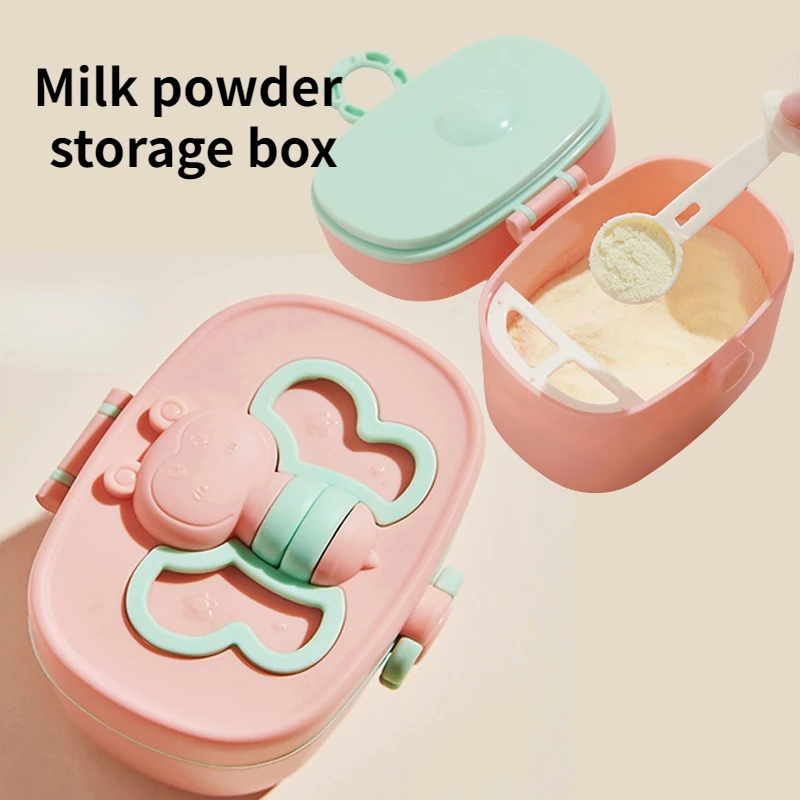 

Portable Baby Food Storage Box Bpa Free Formula Dispenser Cartoon Infant Milk Powder Box Toddler Snacks Cup Container