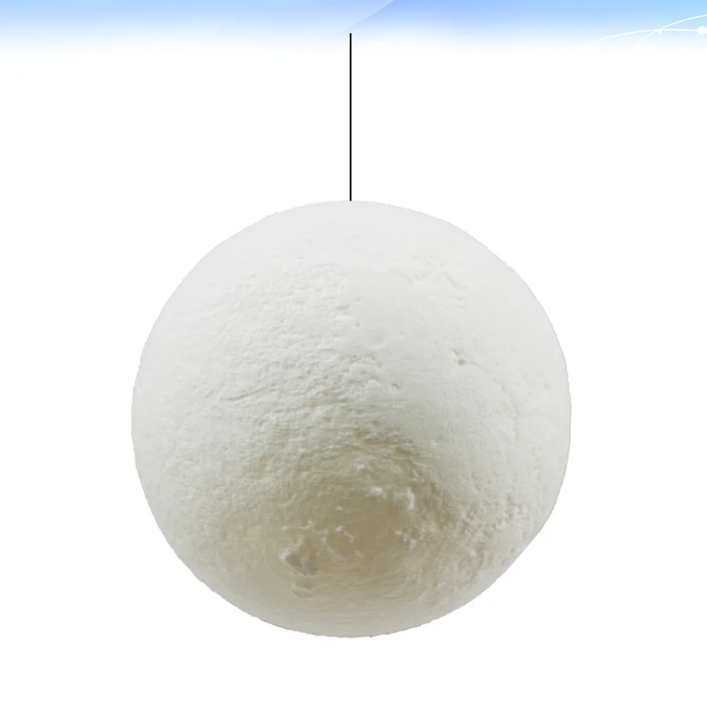 

Moon Ball Shape 13Cm Wood Led Pendant Lamp For Bedroom Ceiling Decorative 3D Printed Lampshade Home Bar Cafe Modern Hanging