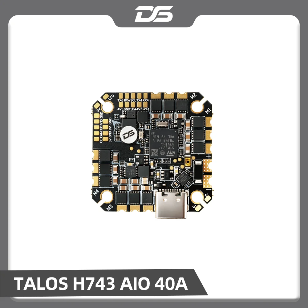 DeepSpace TALOS H743 40A AIO 3-6S 32Bit FC ESC Flight Controller FPV Racing Drone Support Betaflight RC Quadcopter Freestyle