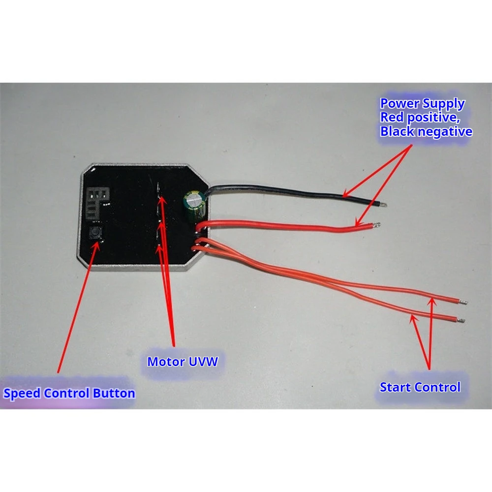 15-22V Brushless Motor Driver Board Hall-less 18V 20V High Speed High Power 600W Controller for Angle Grinder 4 Speed Adjustable