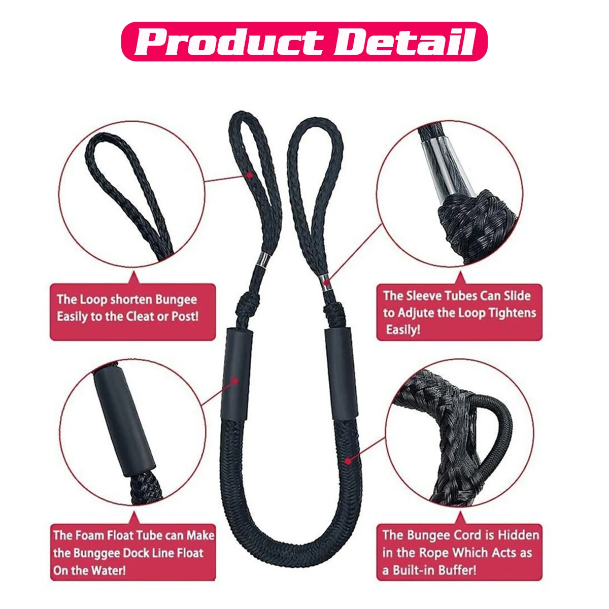 Dock Line Boat Ropes Mooring Bungee For Volvo Penta Seats For Boats Lowrance Hds Hermetic Pot Outboard Motor Accessories