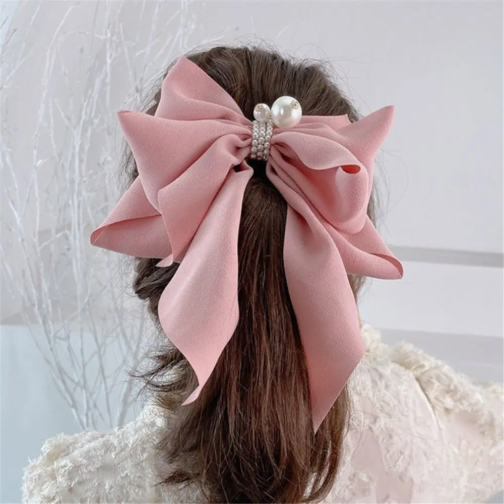 Big Bow Headdress Ribbon Bowknot Spring Ponytail Clips Hairpin Women Girls Fashion Hair Accessories