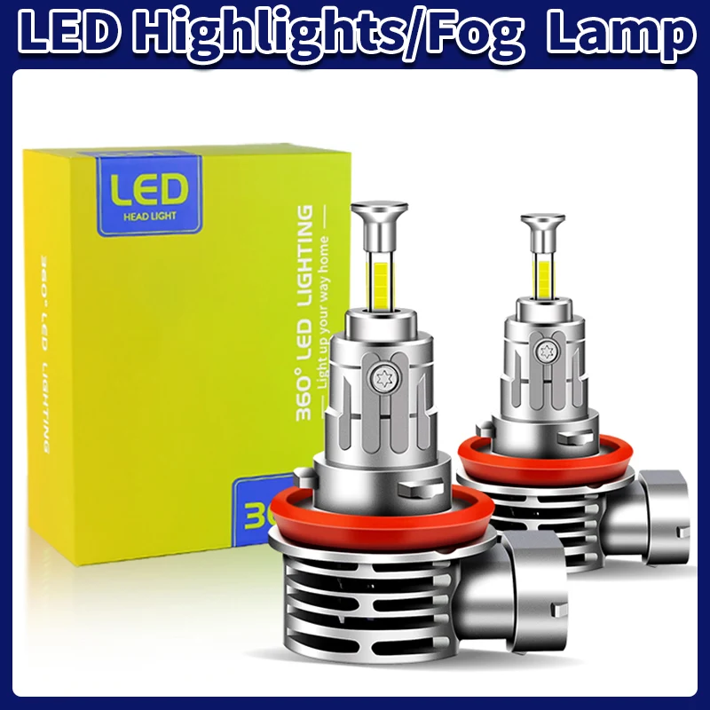 Error Free 30000LM 360 Degree H8 H11 Led Headlight Bulb H16(JP) White H9 Car Headlight Plug&Play Mini Lens Projector Fog Light