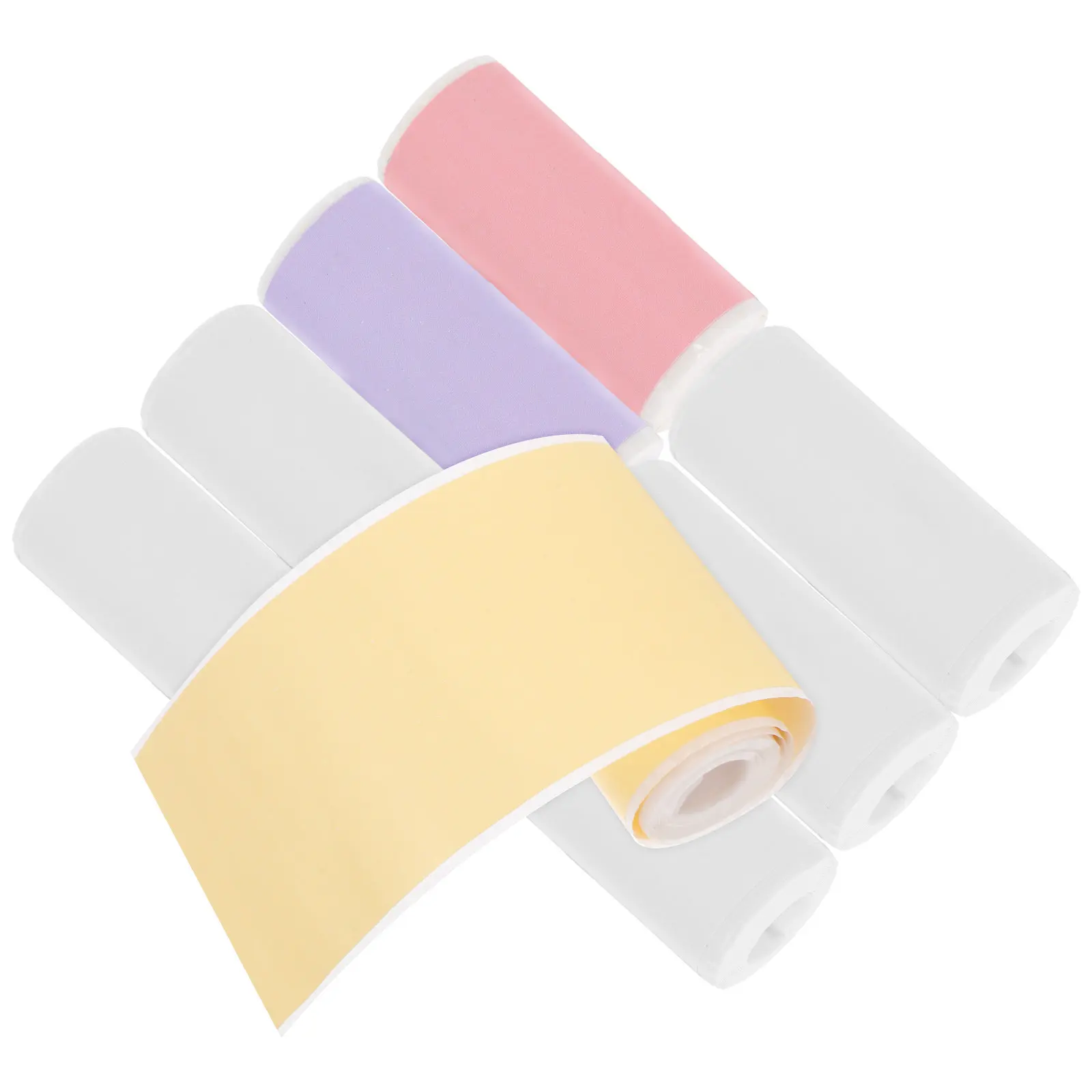 8 Rolls Mini Thermal Printer Paper Waterproof Thermal Sticker Labels Easy Peel Strong Adhesion for Office Students