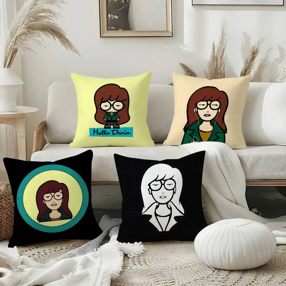 

Pillow Case Cartoon D-Daria Office Sofa Dorm Chair Back Short Plush Double-sided Printing Home Cushion Cover