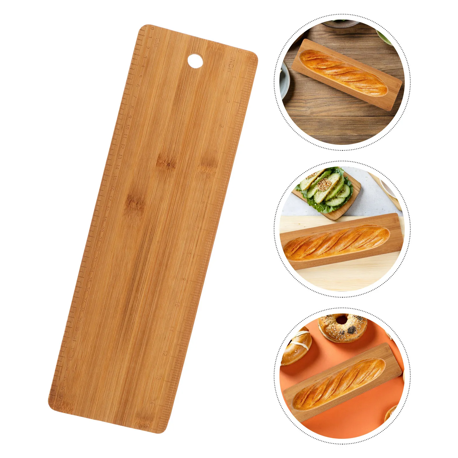 Bamboo Baguette Transfer Peel 15 Inch Dual Scale French Bread Flipping Board Baking Paddle Board Precise Dough Transfer
