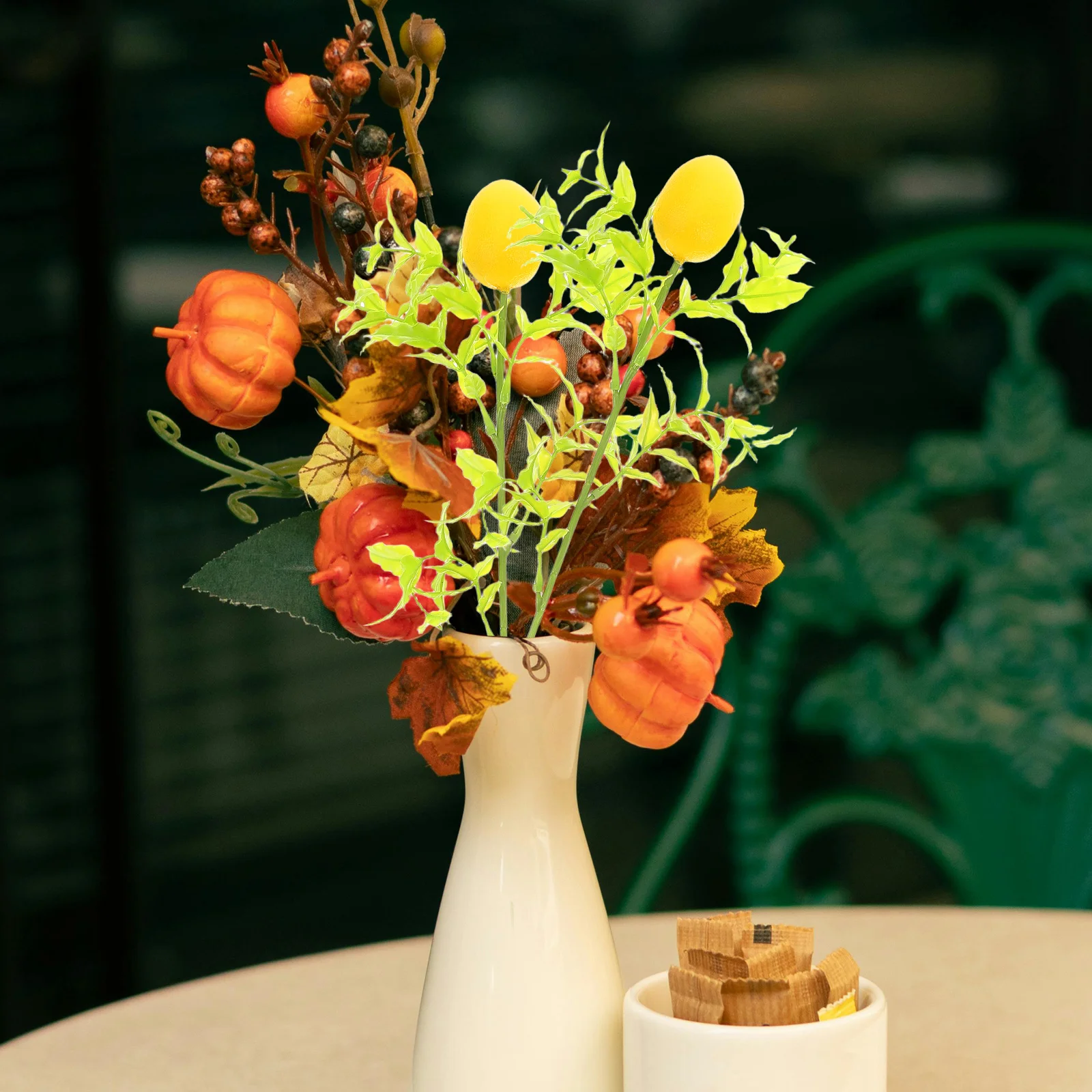 

6 Pcs Foam Lemon Cuttings Artificial Fruits Decorative Vase Yellow Branch Home Kitchen Party Centerpiece Summer Simulation Twig