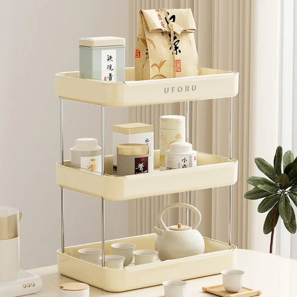 

Cup Storage Rack Organizer Desktop Three-Layer Tray Rack Office Coffee Shelf Practical Multi Functional Household Kitchen Shelf
