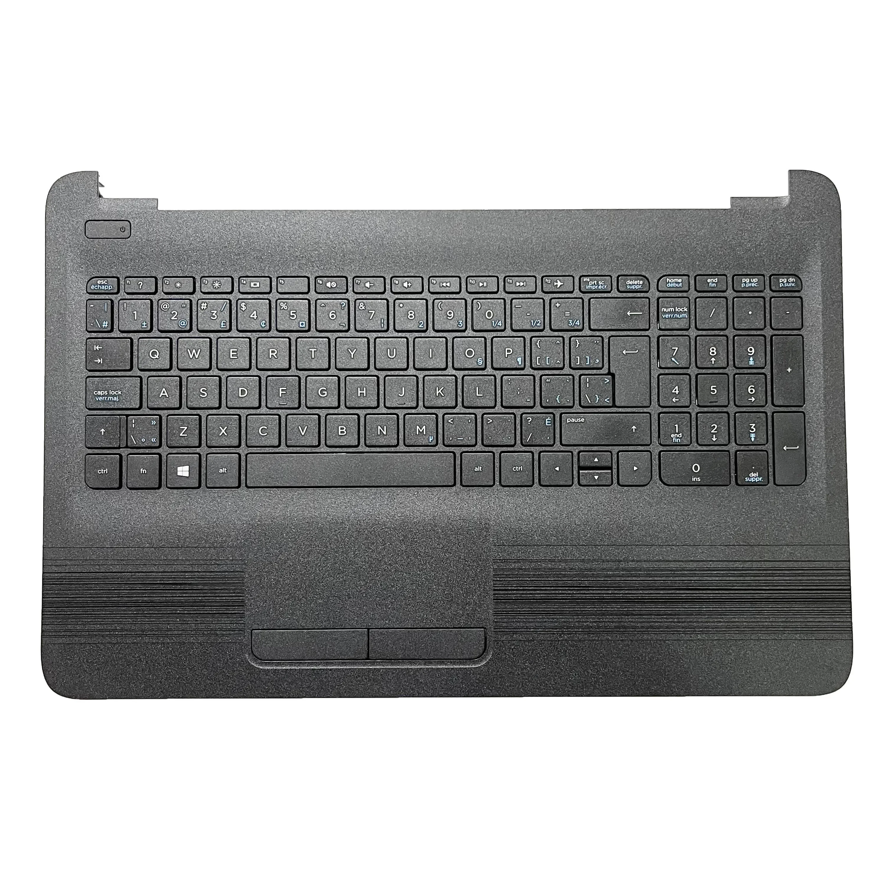 Imagem -03 - Teclado para hp Laptop Original Palm Rest Tampa Superior 15-ay 15-ac 15-af 15-ba Tpn-c125 250 255 g4 g5 855027001 Novo us ru gk sv