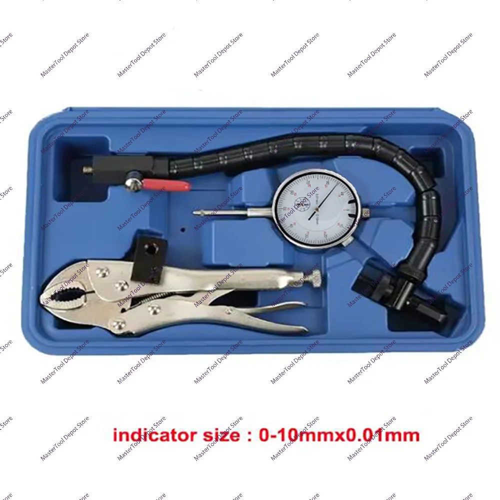 Disc Brake Rotor Gauge Ball Joint Prop Shaft Runout Flatness Measure Tool with Flexible Arm Tight Grip Locking Vise