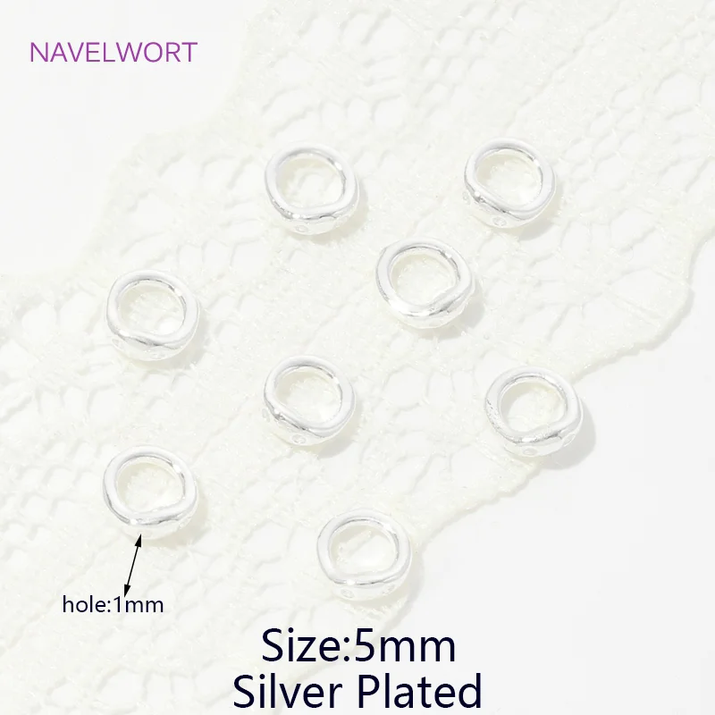 20 Stück 18 Karat vergoldete Verbindungsringe, Endkappen für Schmuck, Messing-Endperlen, Endperlen, DIY-Schmuckherstellungszubehör – Detail 28