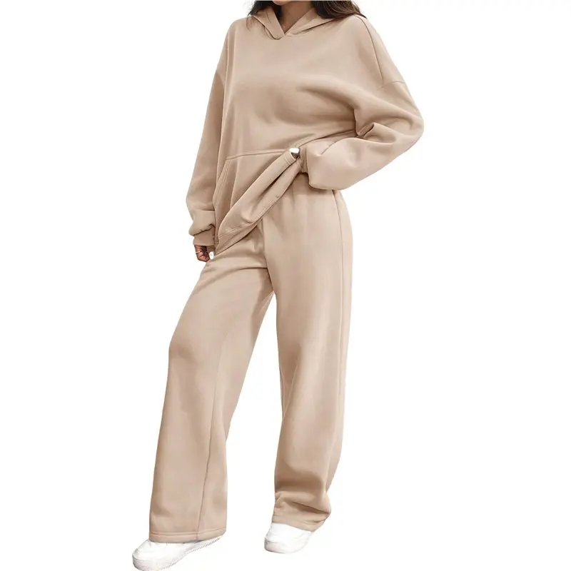 

ABRT-2 Piece Sets For Women Sweatsuits Casual Hoodie Jacket Wide Leg Sweatpants Fall Outfits Lounge Sets