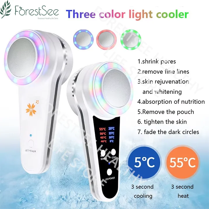 Thermal Cold Blue Photon Acne Treatment Machine Red Light Thermal Therapy Facial Treatment Instrument Facelift Rejuvenation