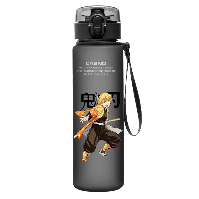 Demon Slayer bottiglia d\'acqua Anime Nezuko Merchandise 560ML sport portatile tazza di plastica campeggio Fitness bottiglia di grande capacità regalo