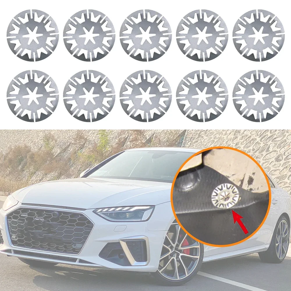 10pc For VW Volkswagen Touareg Golf Bora Passat Audi A4 A3 Quattro Seat ALHAMBRA Undertray Exhaust Heat Shield Clips Nut Washers
