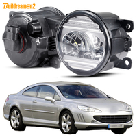 2 X Fog Light Assembly Car External LED Fog Daytime Running Lamp For Peugeot 407 Coupe 6C_ 2005 2006 2007 2008 2009 2010 2011